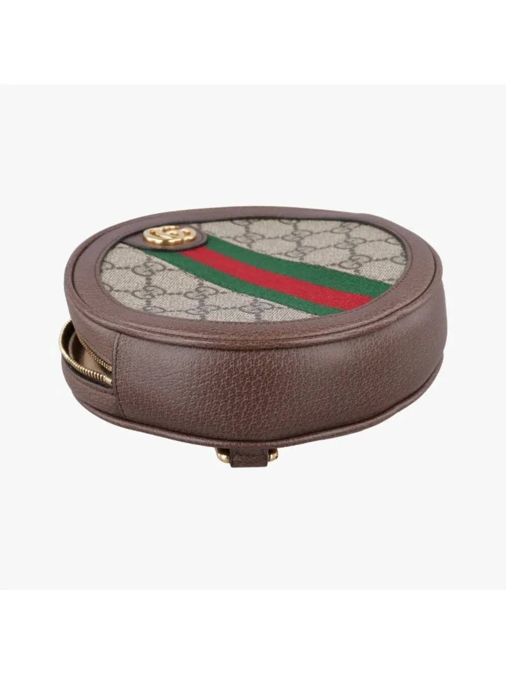 Gucci Ophidia Brown Beige Multi Canvas Leather Backpack